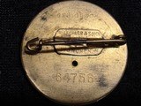 WW2 German NSDAP Golden Party Badge Large 30MM - 2 of 2