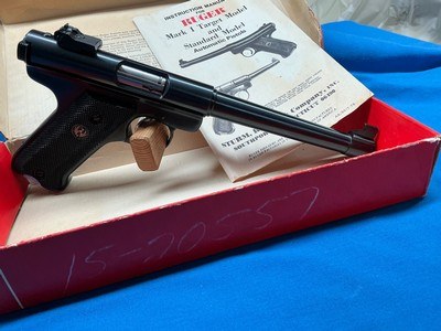 Ruger MK I , 22lr PISTOL Original Box and Manual - Image 5 of 7