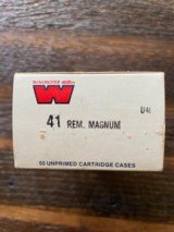 1 Box of 50 NEW Unprimed Cartridge Cases 41 Remington Magnum