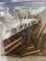 50 Vintage Once Fired 30-40 Krag WRA Deprimed Brass