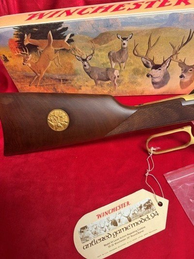 Winchester 1894 Antlered Game Rifle with Box & Papers - Image 5 of 14