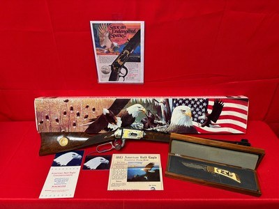 Winchester 94 “GOLD” American Bald Eagle and matching Knife set