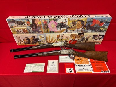 Winchester Matched Serial Set – Alberta & Saskatchewan Diamond Jubilee Model 94s – New Old Stock - Image 2 of 21