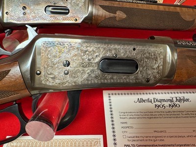 Winchester Matched Serial Set – Alberta & Saskatchewan Diamond Jubilee Model 94s – New Old Stock - Image 3 of 21