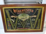 All Original Winchester 1897 Double W Cartridge Board Poster- Original Frame - 1 of 9