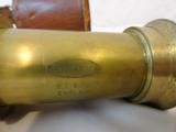 Early B.C and Co Solid Brass Telescope with intact leather cover- England - 2 of 2
