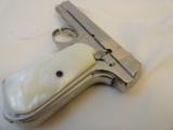 Scarce Colt Pre War Model 1908 Pocket Hammerless .380 Auto.
Nickel with Pearls - 7 of 8