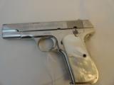 Scarce Colt Pre War Model 1908 Pocket Hammerless .380 Auto.
Nickel with Pearls - 2 of 8
