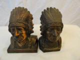 (3) 1920-40's Indian Head Banks / Bookend - 1 of 5