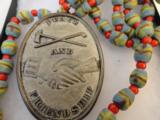 1843
Father of His Country George Washington Peace - Trade Medal with original Trade Beads - 2 of 2