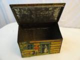 1880's Embossed Cowboy Ranch House Biscuit Tin - England - 4 of 4