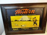 Nice 1920's Western Ammunition Pressed Tin Sign - 1 of 3
