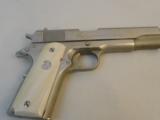 Beautiful Colt 1911 Series 70 Nickel .45 ACP with Real Colt Ivory Grips (1974)- 2 of 8