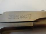 Scarce Colt 1911 Series 70 Electroless Nickel Gold Cup National Match Custom Gun Ship .45 - 5 of 8