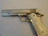 Near New Colt Model 1911 Nickel .45 Series 70 with Colt Ivories (1975) - 2 of 10