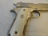 Near New Colt Model 1911 Nickel .45 Series 70 with Colt Ivories (1975) - 11 of 10
