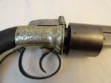 1840-50's Rare Bar Hammer Revolving Pistol - Belgium percussiion
- 4 of 15