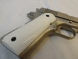 Near Mint Colt Model 1911 Nickel Series 70 .45 ACP with Ivory/Bone Grips - 10 of 11