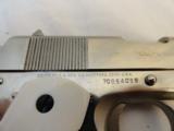 Near Mint Colt Model 1911 Nickel Series 70 .45 ACP with Ivory/Bone Grips - 5 of 11