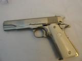 Near Mint Colt Model 1911 Nickel Series 70 .45 ACP with
Elephant Ivory Grips - 2 of 10
