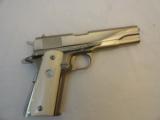 Near Mint Colt Model 1911 Nickel Series 70 .45 ACP with
Elephant Ivory Grips - 1 of 10