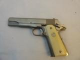 Rare Colt 1911 Factory Nickel Ivories .45 ACP with Letter - 1 of 8