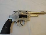 Pre War Hump Back Smith
& Wesson 38-44 Hand Ejector Nickel - 1 of 10