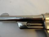 Pre War Hump Back Smith
& Wesson 38-44 Hand Ejector Nickel - 3 of 10