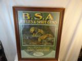 Rare Circa 1910 Large BSA English Rifle Store Poster Advertising - 1 of 4