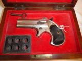 Beautiful Remington Type 2 Double Derringer .41 Nickel- Fire Blue Dealer Cased - 7 of 10