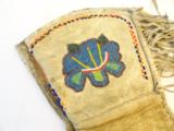 Fine Pair of Early Buckskin Fringed and Beaded Gauntlets - 5 of 5