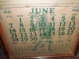Framed Hercules Powder Company June 1931 Calender - 7 of 7