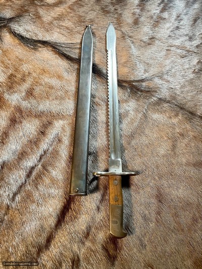 Swiss 1914 Schmidt Rubin Waffenfabrik Neuhausen saw back bayonet