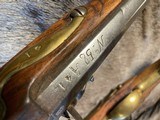 Pair of 1751 Danish Pattern heavy dragoon flintlock pistols - 14 of 20