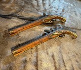 Pair of 1751 Danish Pattern heavy dragoon flintlock pistols