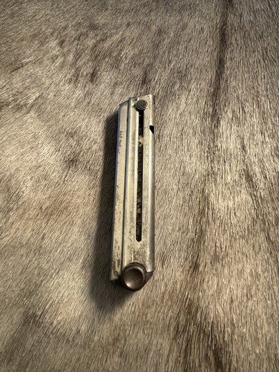 Original WW1 Imperial Wood Base Luger Magazine - 9mm - SN 5004 over e