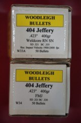 Woodleigh 404 Jeffery bullets - 1 of 1