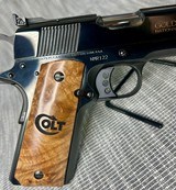 Colt National Match Royal Gold Cup .45 ACP — TALO Exclusive 1 of 300 — NMR122 — Royal Blue 1911 w/ Burl Display Case - Image 9 of 19