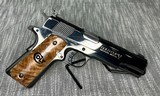 Colt National Match Royal Gold Cup .45 ACP — TALO Exclusive 1 of 300 — NMR122 — Royal Blue 1911 w/ Burl Display Case - Image 6 of 19