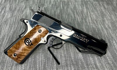 Colt National Match Royal Gold Cup .45 ACP — TALO Exclusive 1 of 300 — NMR122 — Royal Blue 1911 w/ Burl Display Case - Image 6 of 19