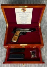 Colt National Match Royal Gold Cup .45 ACP — TALO Exclusive 1 of 300 — NMR122 — Royal Blue 1911 w/ Burl Display Case