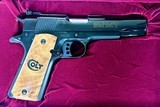 Colt National Match Royal Gold Cup .45 ACP — TALO Exclusive 1 of 300 — NMR122 — Royal Blue 1911 w/ Burl Display Case - Image 5 of 19