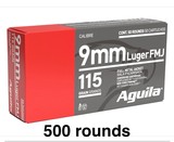 Aguila 9mm 115 grn
500 rounds