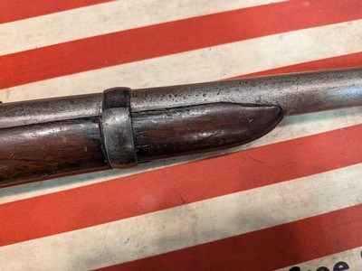 Antique Sharps Rifle, Patchbox Stock, Cartridge Box and Period Cartridges - Image 6 of 15