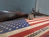 Antique Sharps Rifle, Patchbox Stock, Cartridge Box and Period Cartridges