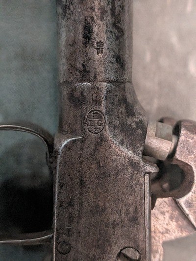Antique Belgian ELG Double Barrel Percussion Pocket Pistol Side-by-Side - Image 3 of 8