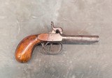 Antique Belgian ELG Double Barrel Percussion Pocket Pistol Side-by-Side - Image 1 of 8