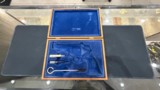 Smith & Wesson Presentation Case – Blue Velvet Lined Wooden Box – For Revolver Display - 1 of 4
