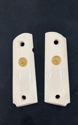 Colt 1911 Genuine Ivory Grips – Factory Medallions – Hand Crafted for Colt Firearms