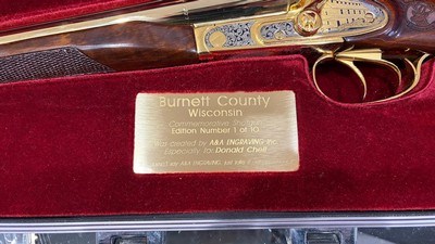 Burnett County, Wisconsin Commemorative 4-Gun Set – A&A Engraving (Rapid City, SD) – Complete w/ Letters/Certificates – $16,000 - Image 6 of 25